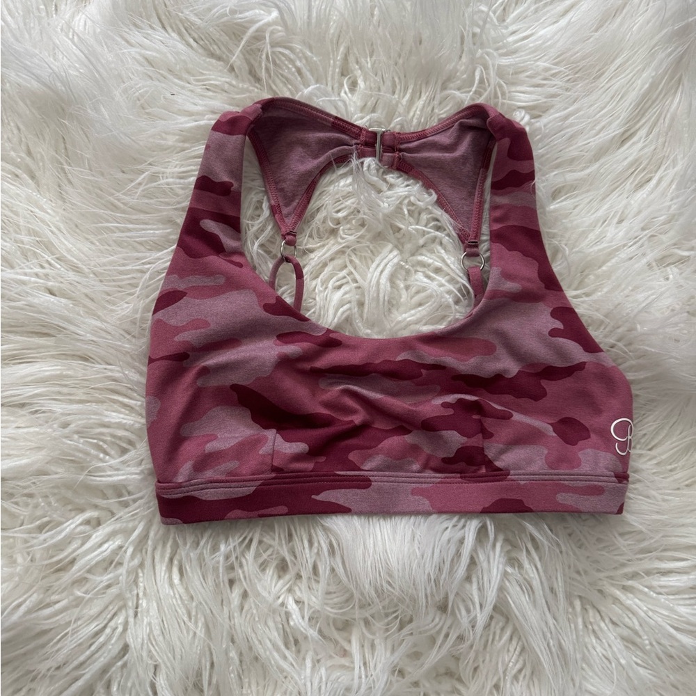 Bombshell Sportswear Pink Camouflage Sports Bra & Shorts (SET)